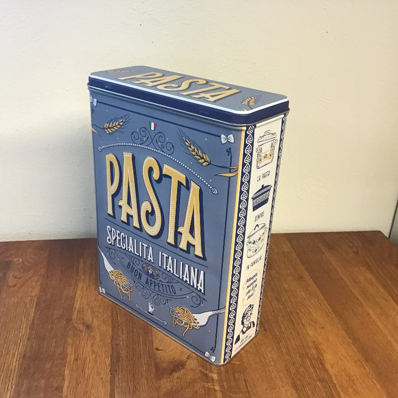 Metaldåse til opbevaring af pasta